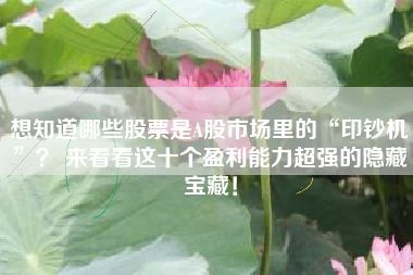 想知道哪些股票是A股市场里的“印钞机”？ 来看看这十个盈利能力超强的隐藏宝藏！