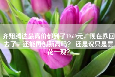 齐翔腾达最高价都到了19.69元，现在跌回去了，还能再创新高吗？ 还是说只是昙花一现？