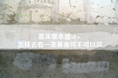 嘉实基本面50 a,
怎样去看一支基金可不可以买