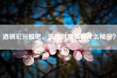 酒钢宏兴股吧，东方财富里有什么秘密？