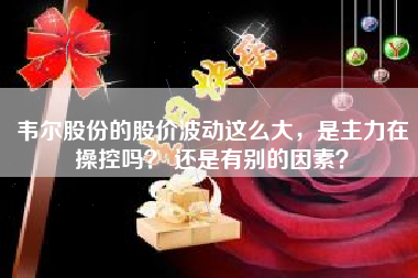 韦尔股份的股价波动这么大，是主力在操控吗？ 还是有别的因素？