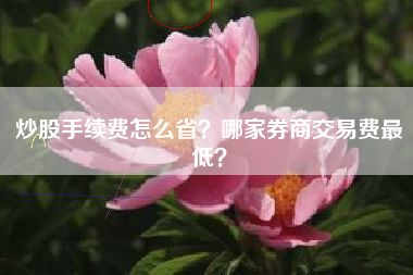 炒股手续费怎么省?哪家券商交易费最低?