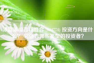添富添福吉祥混合 (004774) 投资方向是什么？ 它适合哪些类型的投资者？