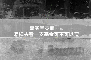 嘉实基本面50 a,
怎样去看一支基金可不可以买