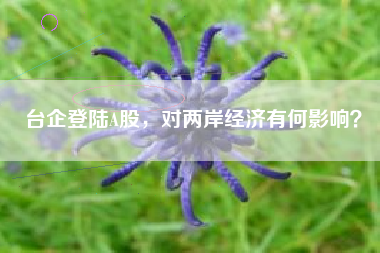 台企登陆A股，对两岸经济有何影响？