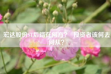 宏达股份ST后路在何方？  投资者该何去何从？