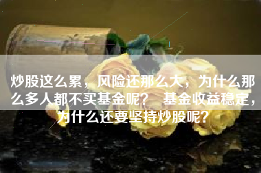炒股这么累，风险还那么大，为什么那么多人都不买基金呢？  基金收益稳定，为什么还要坚持炒股呢？