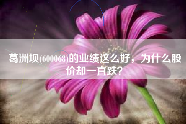 葛洲坝(600068)的业绩这么好，为什么股价却一直跌？
