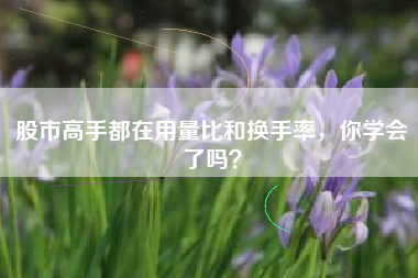 股市高手都在用量比和换手率，你学会了吗？