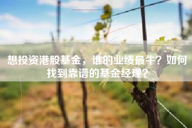 想投资港股基金,谁的业绩最牛?如何找到靠谱的基金经理?