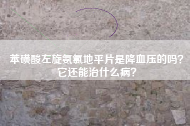 苯磺酸左旋氨氯地平片是降血压的吗?它还能治什么病?