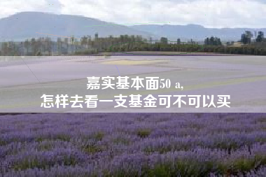 嘉实基本面50 a,
怎样去看一支基金可不可以买