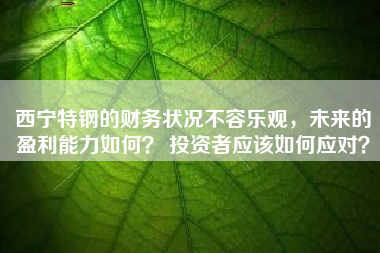 西宁特钢的财务状况不容乐观,未来的盈利能力如何? 投资者应该如何应对?