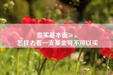 嘉实基本面50 a,
怎样去看一支基金可不可以买