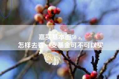 嘉实基本面50 a,
怎样去看一支基金可不可以买