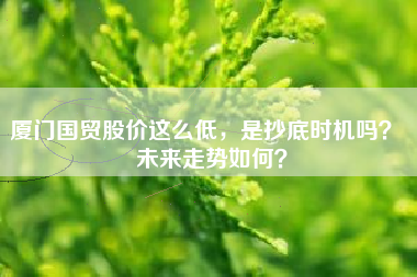 厦门国贸股价这么低，是抄底时机吗？  未来走势如何？