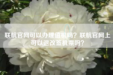 联航官网可以办理值机吗？联航官网上可以退改签机票吗？