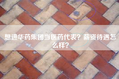 想进华药集团当医药代表？薪资待遇怎么样？