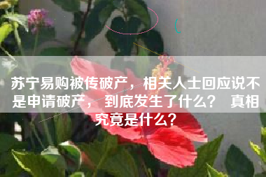 苏宁易购被传破产，相关人士回应说不是申请破产， 到底发生了什么？  真相究竟是什么？