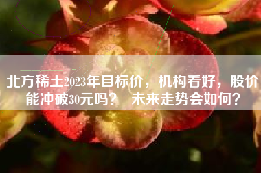 北方稀土2023年目标价，机构看好，股价能冲破30元吗？  未来走势会如何？